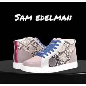 Circus NY Sam Edelman Womens Size 9 Snakeskin Deszi Hi Top Sneaker Mixed Media